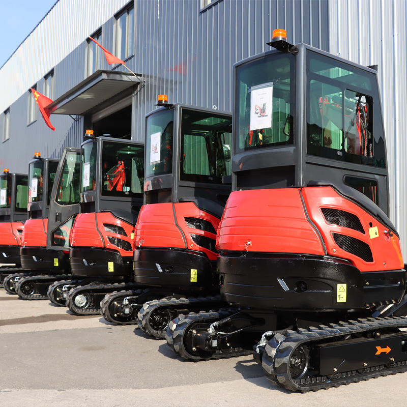 Urban Farming Gardening - Air-conditioned Cab Mini Tracked Excavator Diesel