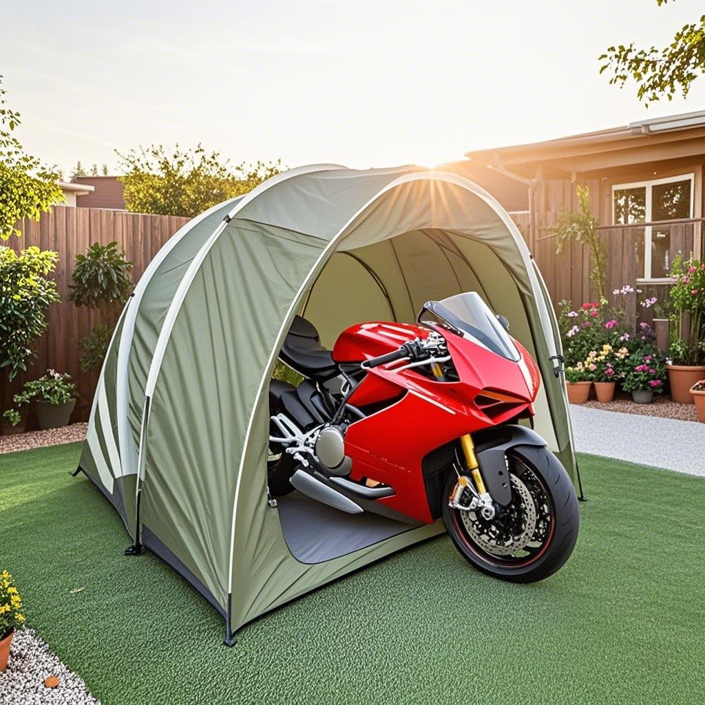 Grow Tent 4X4 - 5-Position Motorcycle E-Bike Garage Tent -