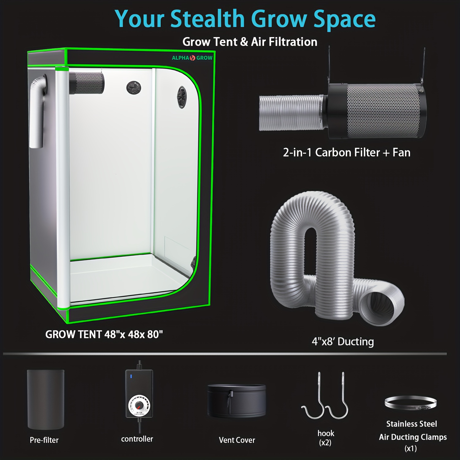 ALPHAGROW 4X4 Indoor Grow Tent - Grow Tent 4X4 review and price